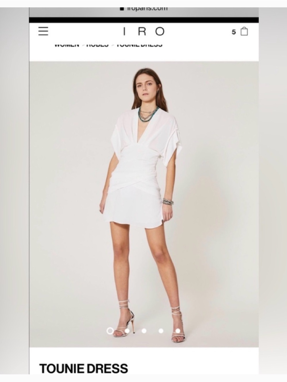 IRO Tounie Dress in White